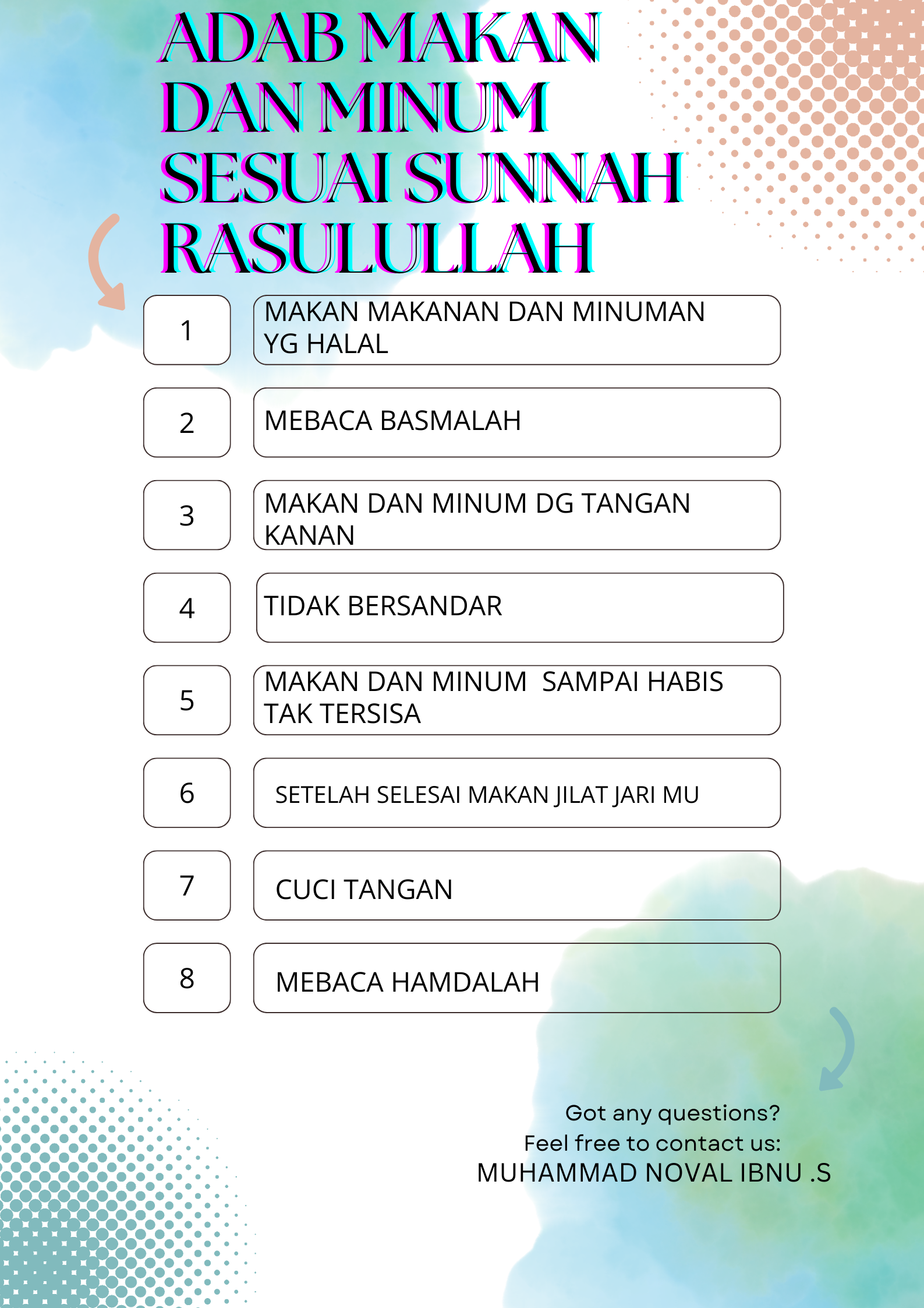 ADAB MAKAN DAN MINUM